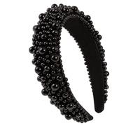 Fashionable Sponge Headband Accessory Beautiful Headband Elegant Wide Hair Band With Pearls For Parties And Functions