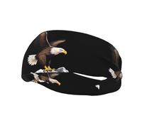 Fashionable sports decorative sweatband HJFCZH Eagle on the snowy mountain Prints moisture wicking elastic suitable for cycling yoga running