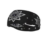 Fashionable sports decorative sweatband HJFCZH Eight-petal lotus Prints moisture wicking elastic suitable for cycling yoga running