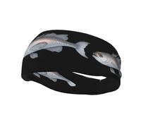 Fashionable sports decorative sweatband HJFCZH Glowing Lantern Fish Prints moisture wicking elastic suitable for cycling yoga running