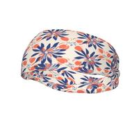 Fashionable sports decorative sweatband QQOUPP Plain Geometric Floral Pattern Printed moisture wicking elastic suitable for cycling yoga running