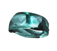 Fashionable sports decorative sweatband WHJSSF Ancient Tree in the Storm Printing moisture wicking elastic suitable for cycling yoga running