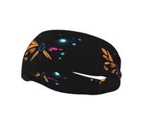 Fashionable sports decorative sweatband WHJSSF Black Hole Butterfly Printing moisture wicking elastic suitable for cycling yoga running