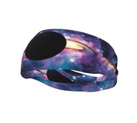 Fashionable sports decorative sweatband WHJSSF Black Planet Printing moisture wicking elastic suitable for cycling yoga running