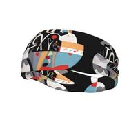 Fashionable sports decorative sweatband WHJSSF Design Volume Picture moisture wicking elastic suitable for cycling yoga running