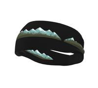 Fashionable sports decorative sweatband WHJSSF Distant Snow-Capped Mountains Picture moisture wicking elastic suitable for cycling yoga running