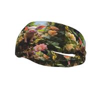 Fashionable sports decorative sweatband WHJSSF Piglets in the garden Pattern moisture wicking elastic suitable for cycling yoga running