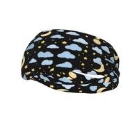 Fashionable sports decorative sweatband WHJSSF Quiet starry sky Printing moisture wicking elastic suitable for cycling yoga running