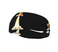 Fashionable sports decorative sweatband WHJSSF Rocket launch Printing moisture wicking elastic suitable for cycling yoga running