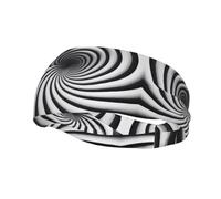 Fashionable sports decorative sweatband WHJSSF spiral optical illusion gif Picture moisture wicking elastic suitable for cycling yoga running