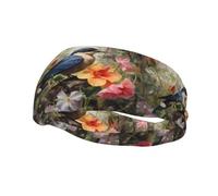 Fashionable sports decorative sweatband WHJSSF Swallow In The Flowers Picture moisture wicking elastic suitable for cycling yoga running