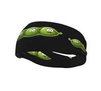 Fashionable sports decorative sweatband WHJSSF Three cute peas Printing moisture wicking elastic suitable for cycling yoga running