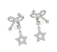 Fashionable Star Bowknot Charm Alloy Earbud Decorative Piece for FreeClip 1 2 Earphone with Easy Installation Function Ear Jewelry