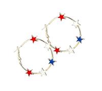 Fashionable Star Geometry Ear Hoops Resistant Alloy Jewelry Easy Maintenance Elegant Styles Metal Earrings