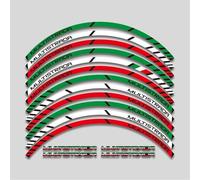 Fashionable Strip Edge 17inch Motorcycle Sticker Rim Tire Decals Wheels Reflective Stripe Set for Ducati MULTISTRADA 1260 1200 1200S S(Style 2)