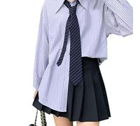 Fashionable Striped Neck Tie Japanese Lazy Tie For JK Uniform School Student Shirts Decorative Printed Neckties Japanese Necktie