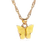 Fashionable Sturdy Acrylic Butterfly Chokers Necklace Colorful Fashion Accessory Decoration For Trendy Women Daily Wear Trendy Butterfly Fashion Accessory