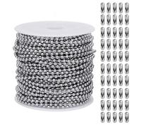 Fashionable Sturdy Stainless Steel Bead Belt Chain 50 Adaptable Clasps Portable Accessory For Any Occasion Outfits Unisex Stylish Adornment