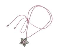 Fashionable Stylish Five Point Star Necklace Featuring Sturdy Nylon Chain And Polished Alloy Pendant Casual Wear Stylish Everyday Necklace
