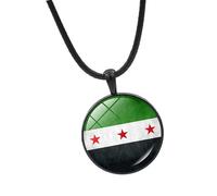 Fashionable Syrian Flags Necklace Beautiful Syria Map Pendant Necklace Accessory As A Thoughtful Friend Neck Jewelry