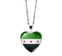 Fashionable Syrian Flags Necklace Beautiful Syria Map Pendant Necklace Accessory As A Thoughtful Friend Neck Jewelry