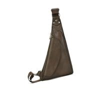 Fashionable Thin PU Carrier Bag Secure Zipper Pockets Ideal for City Walk Short Trips Compact Rudiments Holder, Dark Brown, Mass Beauty