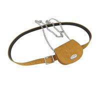Fashionable Thin Waistpack Belt with Sueded Like Texture Long Chain Waist Bag Adjustable Waiststrap for Women Daily Fashion Pack for Women PU Leather Bag