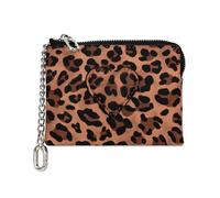 Fashionable Tiny PU Leather Change Purse with Coin Pocket and Secure Zippers Perfect for Travel and Daily Use Slots Purse Carry Secure Coin Leather PU with Pattern Storage Holder Closure Heart Compact