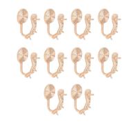 Fashionable U Shaped Clip Earrings 10 Pcs Without Need Ear Holes Comfortable All Day Use Pearls U Shape Ear Clamps