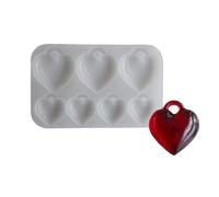 Fashionable Valentines Day Heart Pendant Craft From Sturdy Silicone For Easy Demolding And Long Time Use Heart Pendant