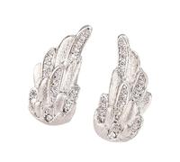 Fashionable Wing Studs Earrings Crafted From Copper with Brilliants Crystals for Women and Girls Comfortable Student Earrings
