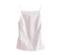 Fashionable Women's Backless Tops, Square Collar, Sleeveless, Various Colors (M Beige)
