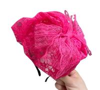 Fashionable Women's Lace Headpiece With Bows Comfortable Headband Stylish Hair Accessory For Wedding Guest Headgear
