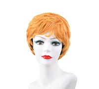 Fashionable Women's Pixie Cut Short Wig with Bangs Heat-Resistant Synthetic Fluffy Short Curly Hair Suitable for Daily Party Cosplay use Photo Color,8in (Photo Color 8in)