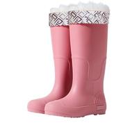 Fashionable women's platform rain boots with non-slip sole, faux leather for comfortable wet versatile outdoor activities such as camping as well as hiking or everyday use 2026, pink, 5 UK