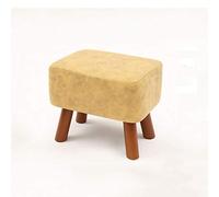 Fashionable Yellow Footstool for Living Room Creative Shoe-Changing Stool Low Sofa Stool Stylish Home Decor Accent Comfortable Foot Rest Versatile Seating Solution