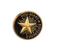 Fashionable Zines Alloy Star Enameled Lapel Pin With Dripping Oil Designs Contrast Accessory For Party Supplies Costumes Trendy Jewelry Pin