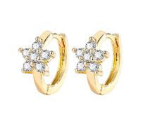 Fashionable Zircon Small Earrings For Women Temperament Personality Trendy Simple And Versatile Earrings Silver Set, one size, Copper, No Gemstone