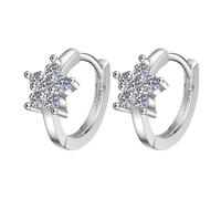 Fashionable Zircon Small Earrings For Women Temperament Personality Trendy Simple And Versatile Earrings Silver Set, one size, Copper, No Gemstone