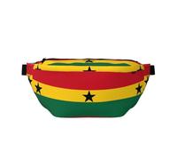 FashionableFlag of Ghana Running Waist Bag, Light and Comfortable, Suitable for Travel, Shopping, Cycling and Fitness