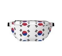 FashionableFlag of Republic of Korea Running Waist Bag, Light and Comfortable, Suitable for Travel, Shopping, Cycling and Fitness