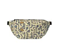 FashionableLabyrinth Treasure Map Running Waist Bag, Light and Comfortable, Suitable for Travel, Shopping, Cycling and Fitness