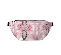 FashionablePink Cherry Blossom Staircase Running Waist Bag, Light and Comfortable, Suitable for Travel, Shopping, Cycling and Fitness