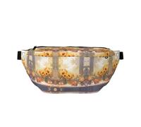 FashionableSunflowers Under The windowsill Running Waist Bag, Light and Comfortable, Suitable for Travel, Shopping, Cycling and Fitness
