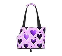 Fashional Purple Hearts print Puppy Carrier Dog Walking Bags Pets Dogs Carrier Bags for small Dogs and Cat and Rabbit