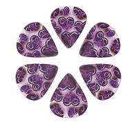 Fashional Purple Hearts Printed Guitar Picks Plectrum,Guitar accessories,6pcs 0.46mm