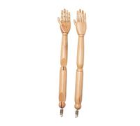 FashionCha 1 Pair Female Wooden Mannequin Arms with Flexible Joints, Replacement Part for Store Clothing Display, Retail, Painted