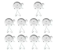 FashionCha 10 Pieces Hot Perm Machine Wire Hanging Box Perming Bar Hook Reusable Perming Gadget for Hair Salon Hairstylist Professional, White, 4.5x4.5cm