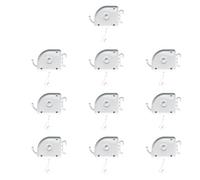 FashionCha 10 Pieces Hot Perm Machine Wire Hanging Box Perming Bar Hook Reusable Perming Gadget for Hair Salon Hairstylist Professional, White, 5.5x5cm