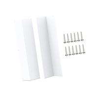 FashionCha 2X Wall Corner Protectors, Professional, Rustproof, with Screws, for Private and Commercial Use, E.g. for Kitchens, White